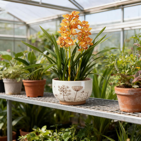 YBX gift-ready ceramic planter, ideal for birthdays and housewarmings.