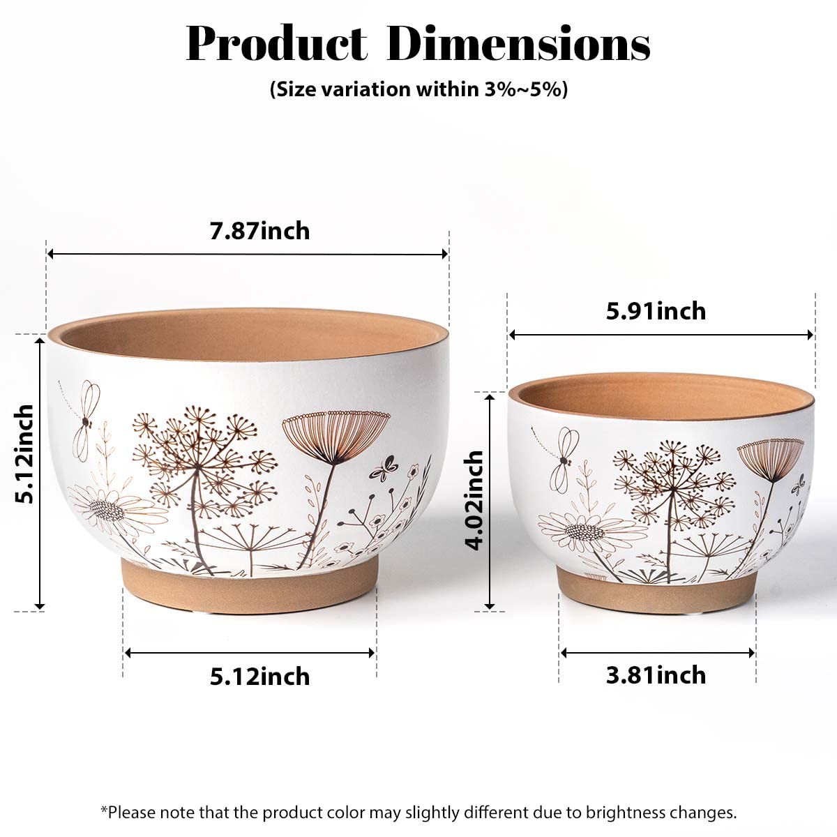 YBX weather-resistant ceramic planter suitable for indoor and outdoor use.