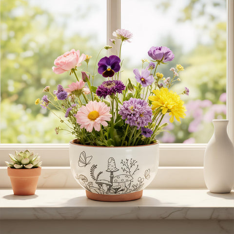 YBX YIBOXUAN 8-inch pot offers ample root space for thriving indoor plants.