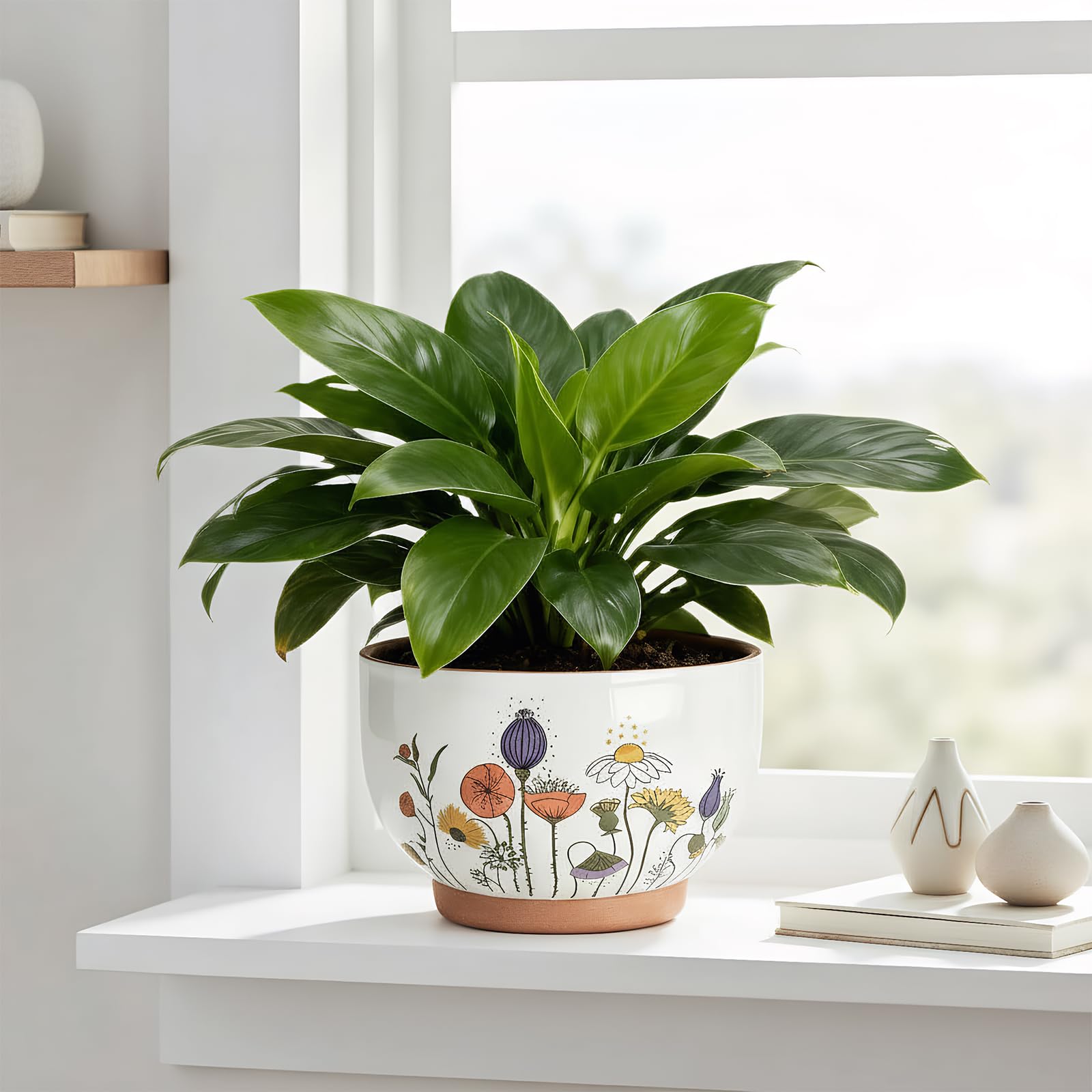 YBX YIBOXUAN small terracotta pot ideal for succulents and herbs.