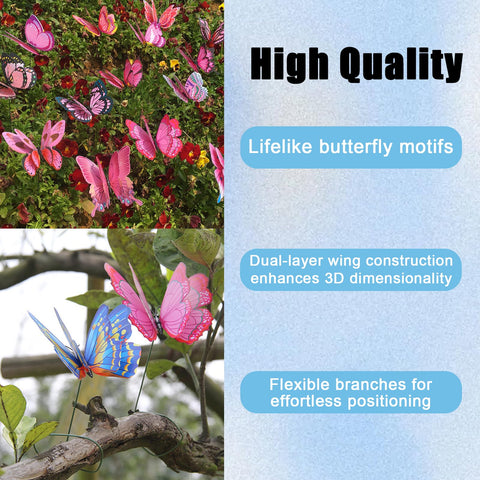 Pack of 20 YCCHN butterfly stakes for versatile decorating options.
