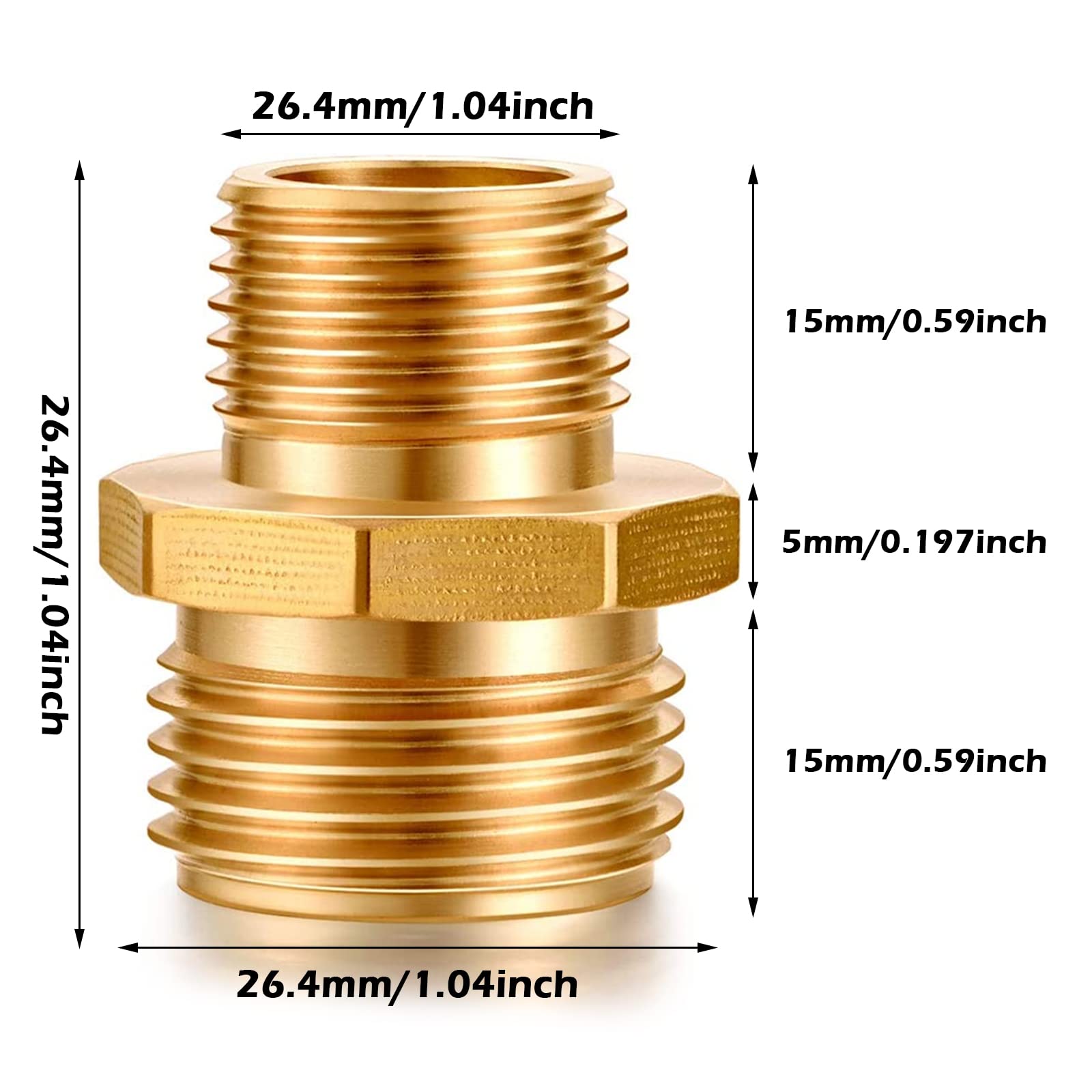 YCCOKJJ bathroom hose connector in solid brass for reliable bathroom-to-hose linking