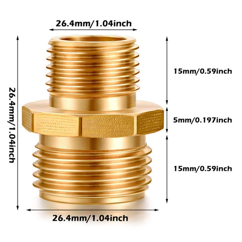YCCOKJJ bathroom hose connector in solid brass for reliable bathroom-to-hose linking