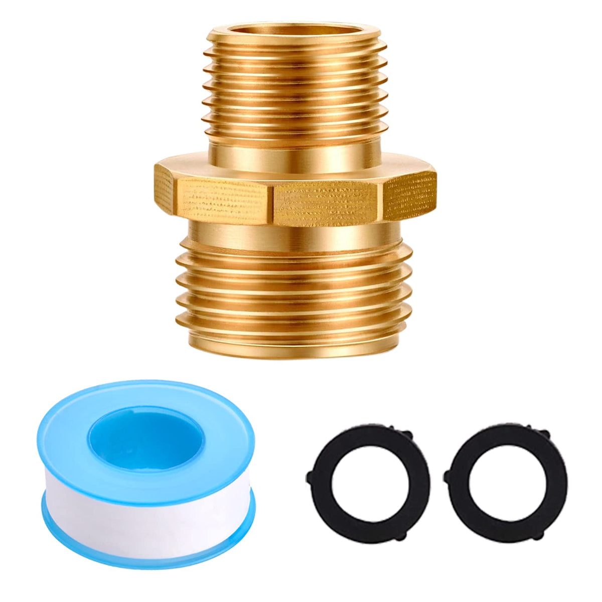 YCCOKJJ solid brass garden hose adapter for GHT to NPT, durable connection