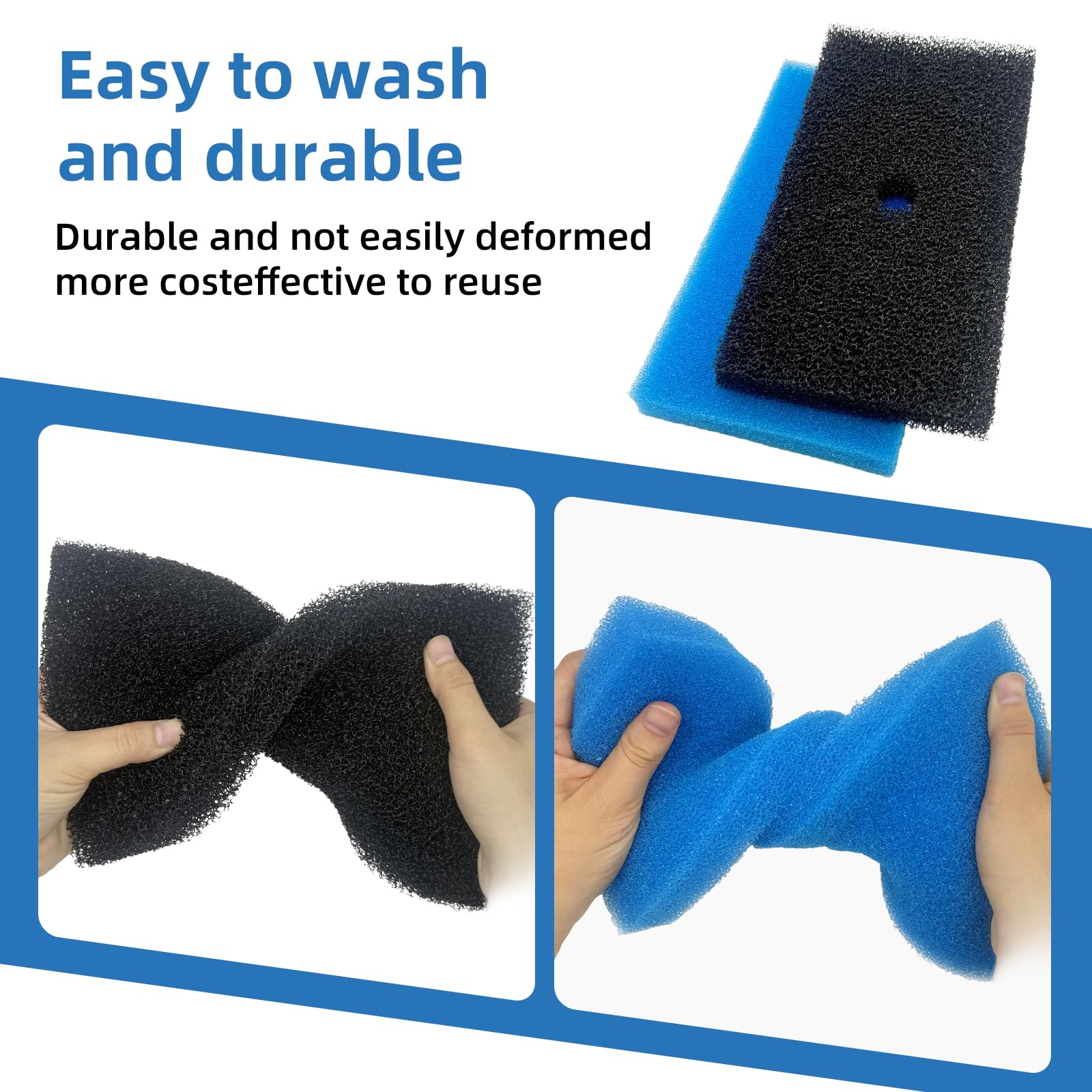 ychmzp pond filter pads center hole design enables quick punching and installation