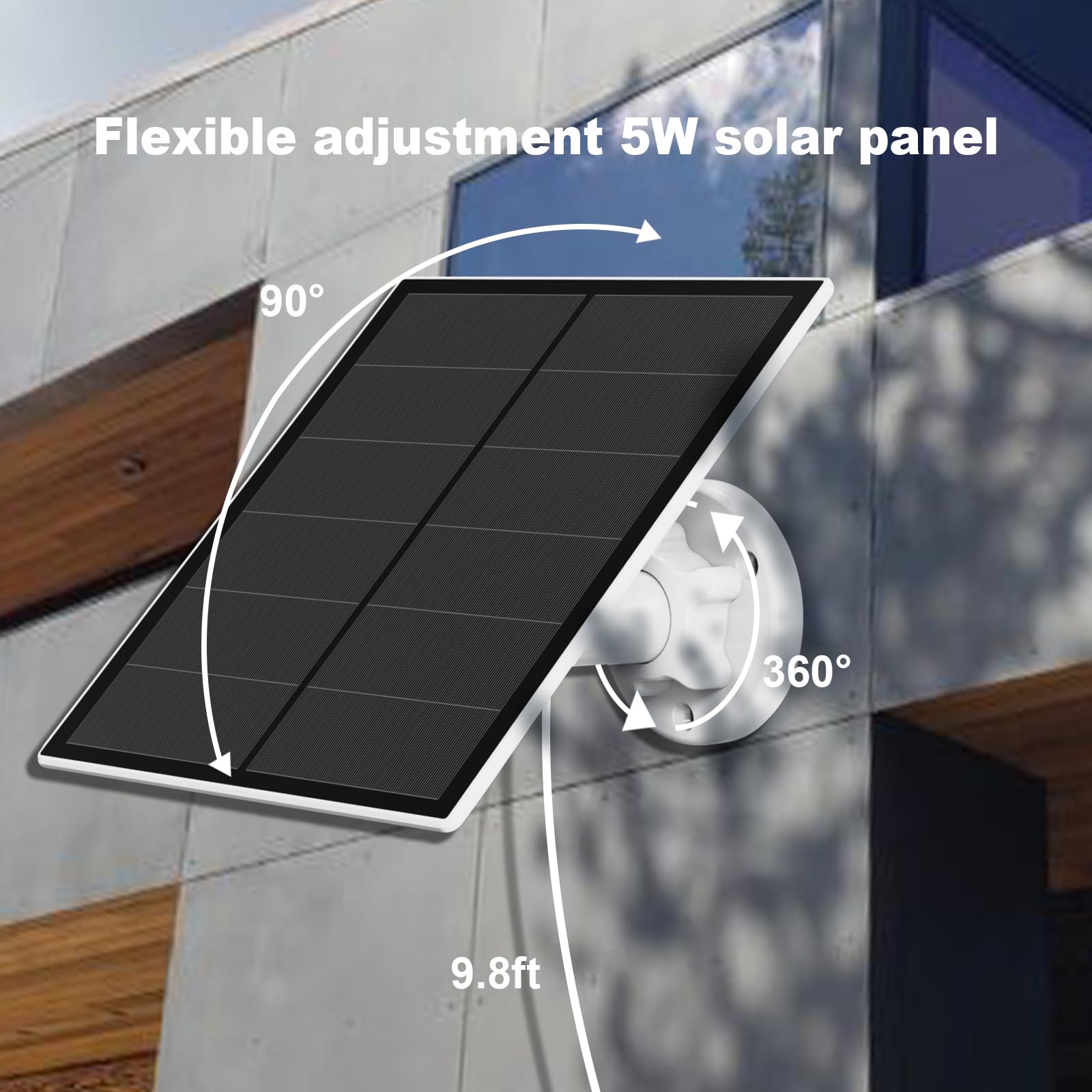 YCTechCam 360-degree wall mount bracket for flexible panel angles