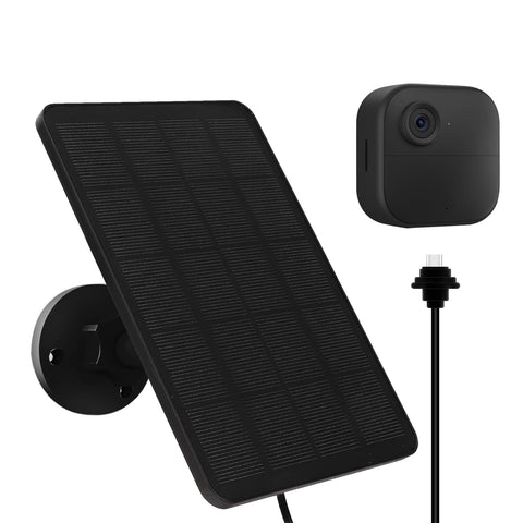 YCTechCam 4W solar panel for Blink 4th Gen camera, front view, reliable outdoor charging.