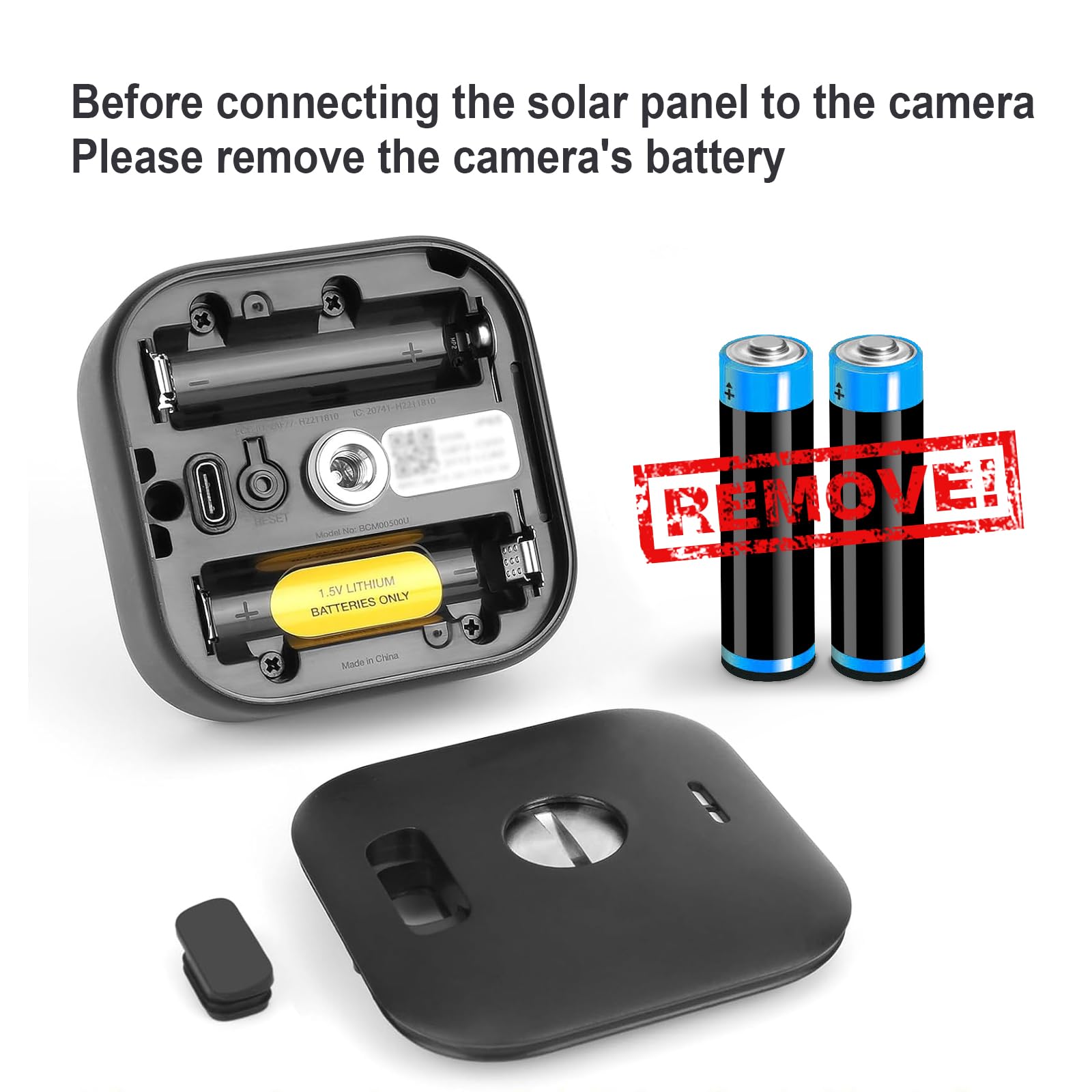 Long 13.12 ft cable from YCTechCam solar panel to camera