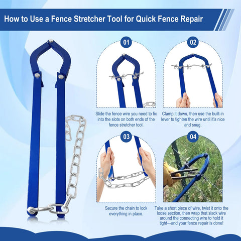 YDHFTYS fence stretcher weighs 3.6 lbs for steady handling