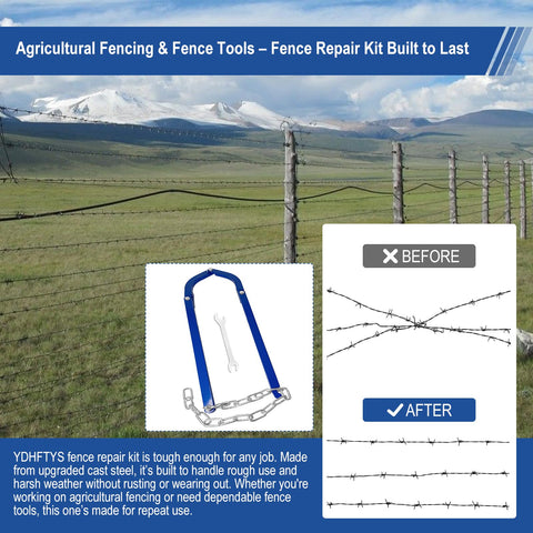 YDHFTYS fence stretcher upgraded cast steel for rugged outdoor use
