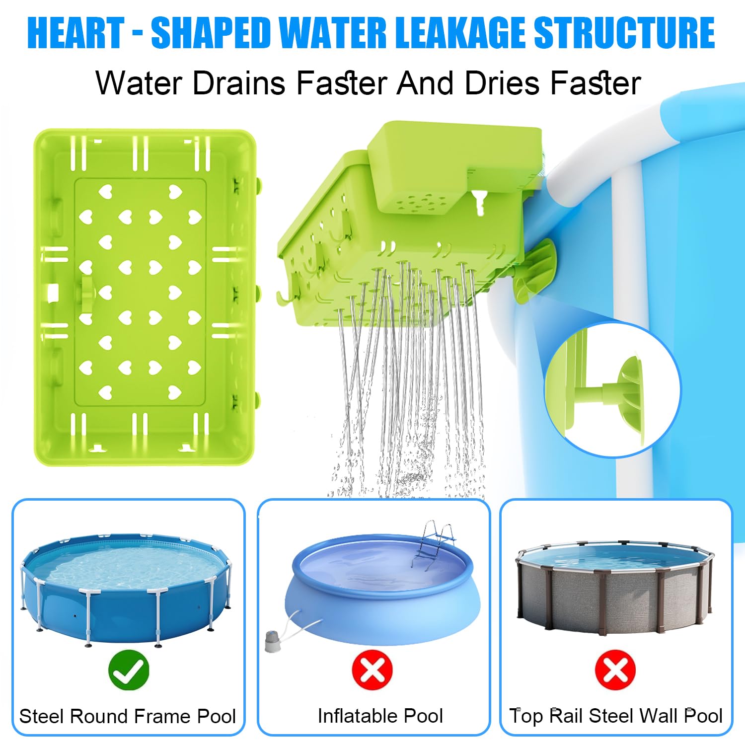 YDHZ easy-installation pool storage basket assembled in minutes.