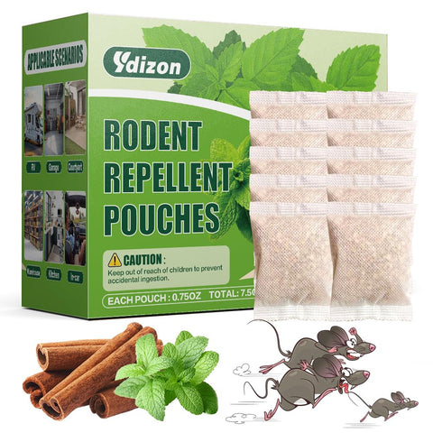 Ydizon mouse rat repellent pouch with peppermint pack deters rodents safely in homes