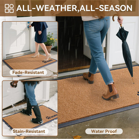 YDKGL Dirt Trapping Mat doorway fit suits front doors and RV entryways.