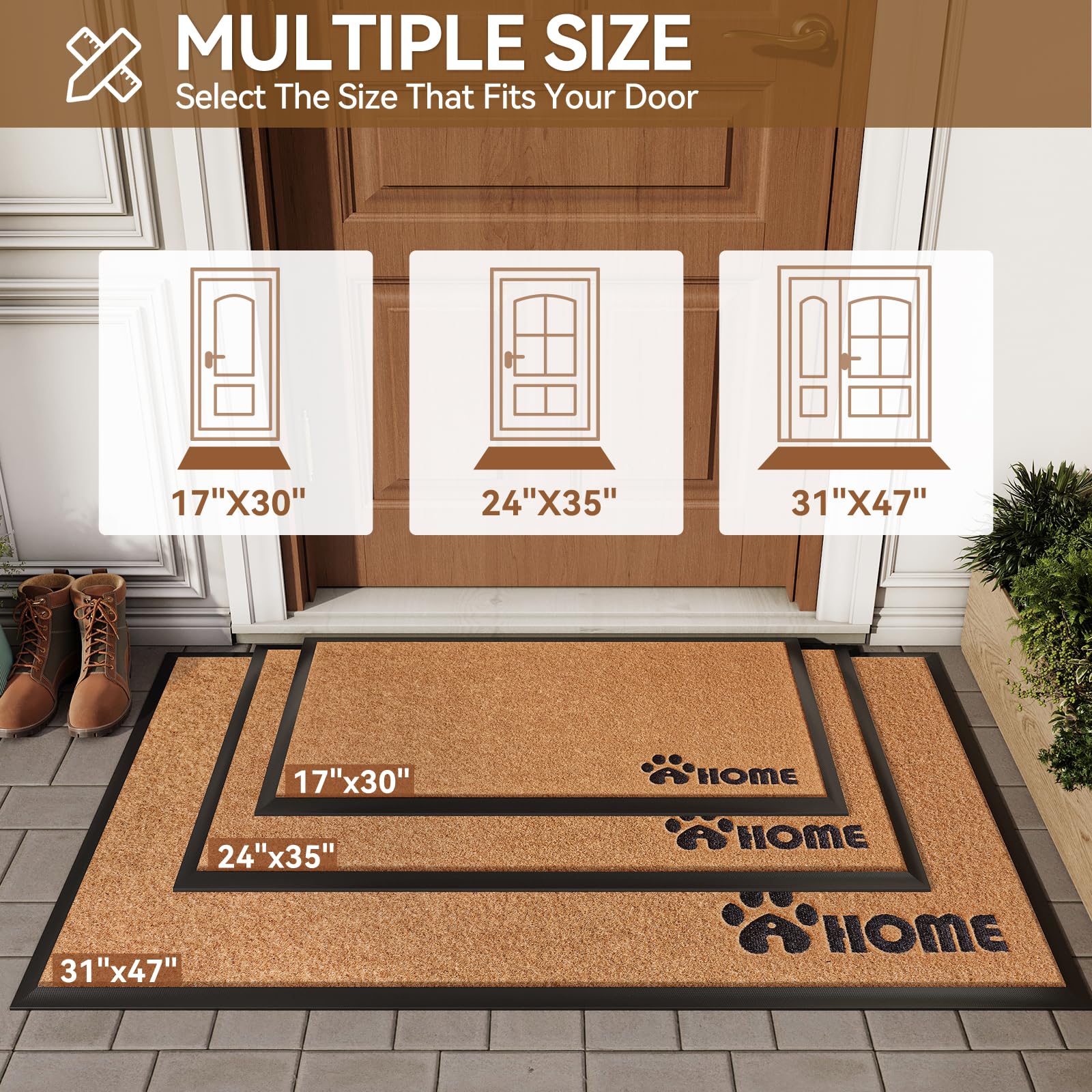 YDKGL Dirt Trapping Mat indoors outdoors use close up shows durable backing for high traffic.