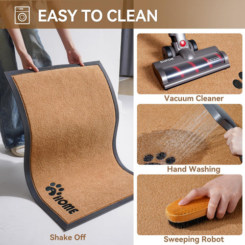 YDKGL Dirt Trapping Mat pet hair removal ready for easy cleaning after outdoor activity.