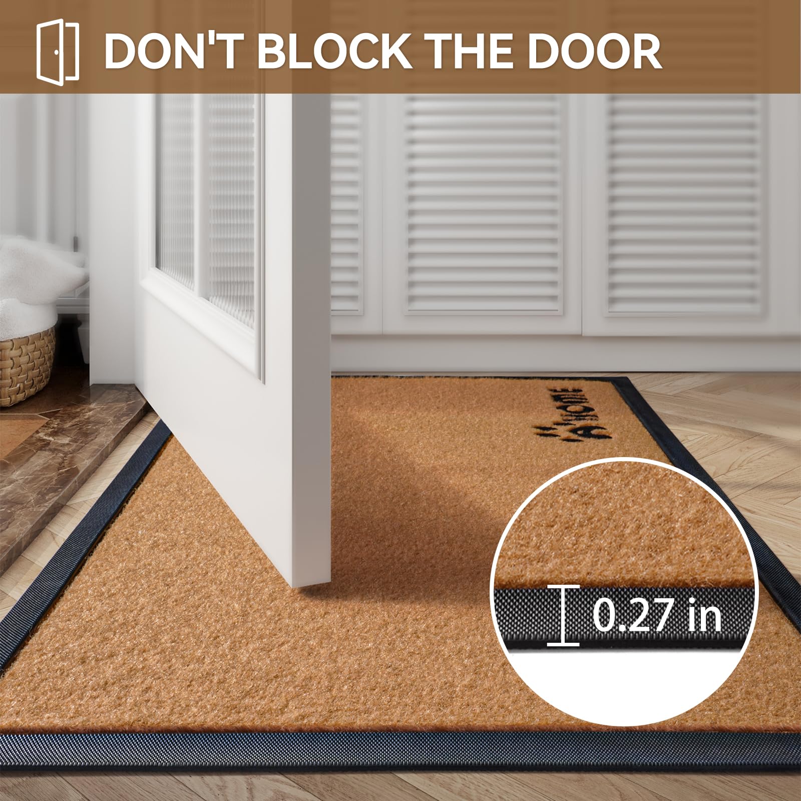 YDKGL Dirt Trapping Mat rv use highlights versatile indoor outdoor placement.