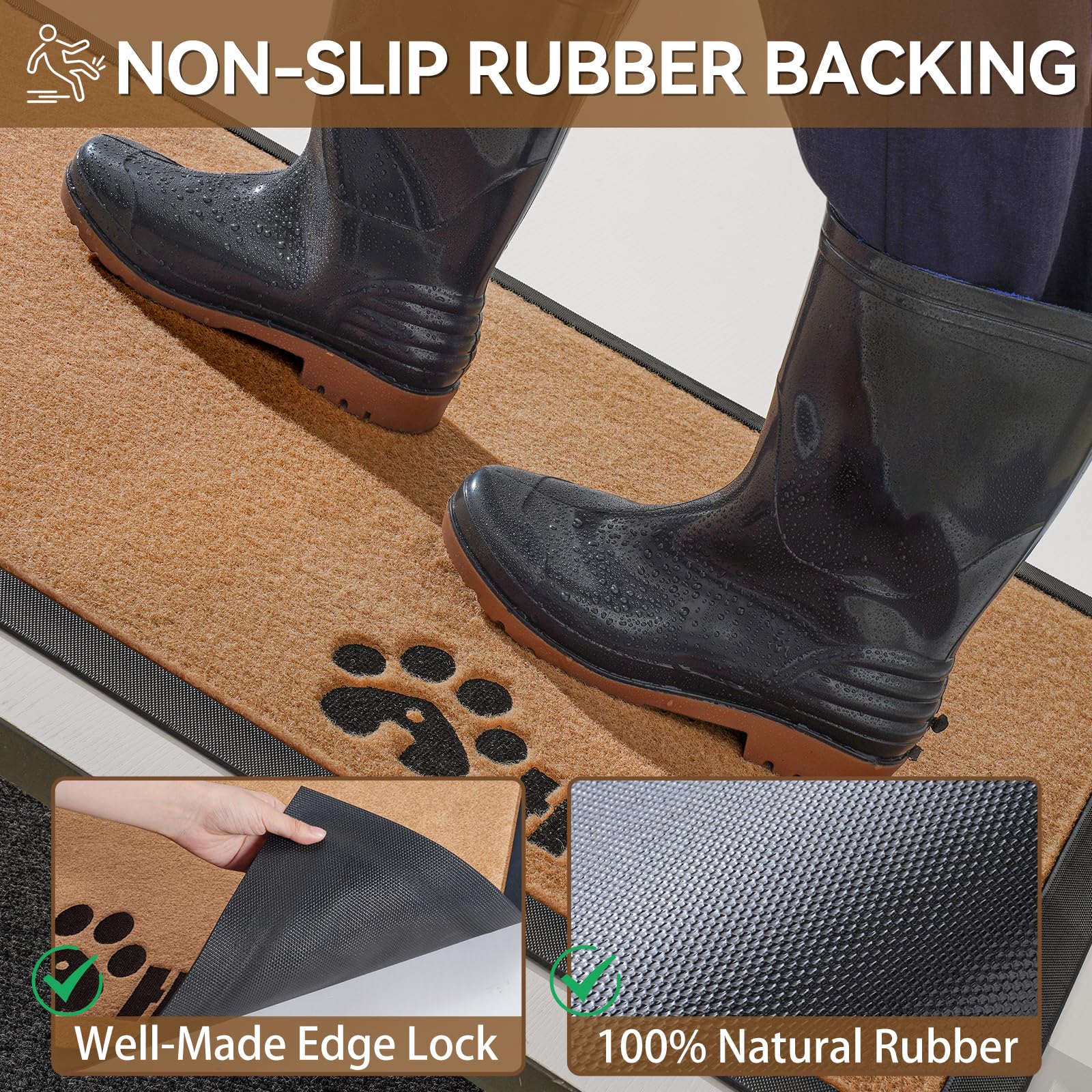YDKGL Dirt Trapping Mat washable easy clean feature for pet owners and busy homes.