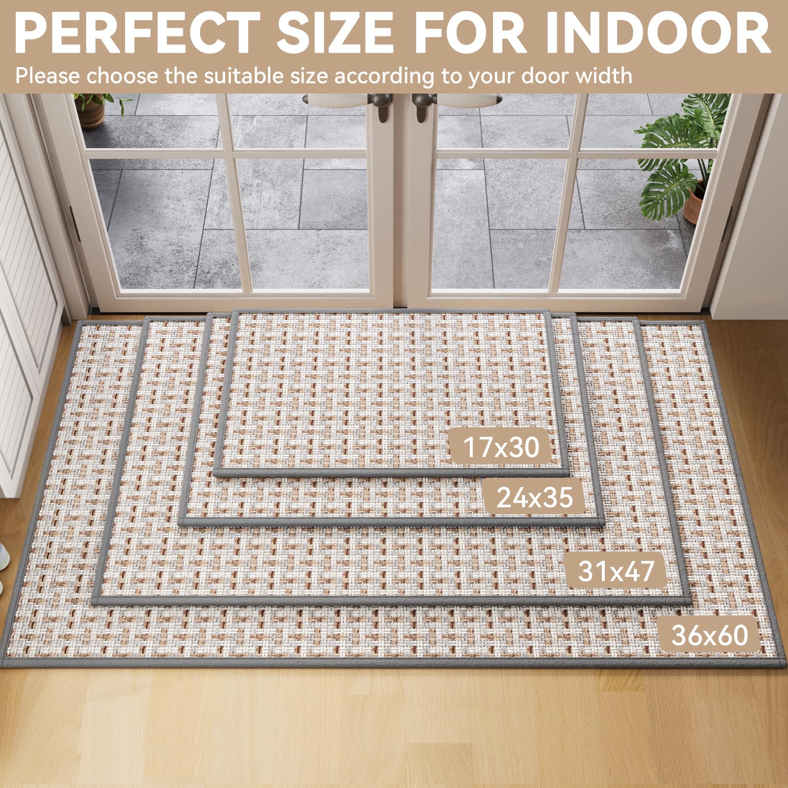 YDKGL textured surface traps dirt and moisture for clean entry floors