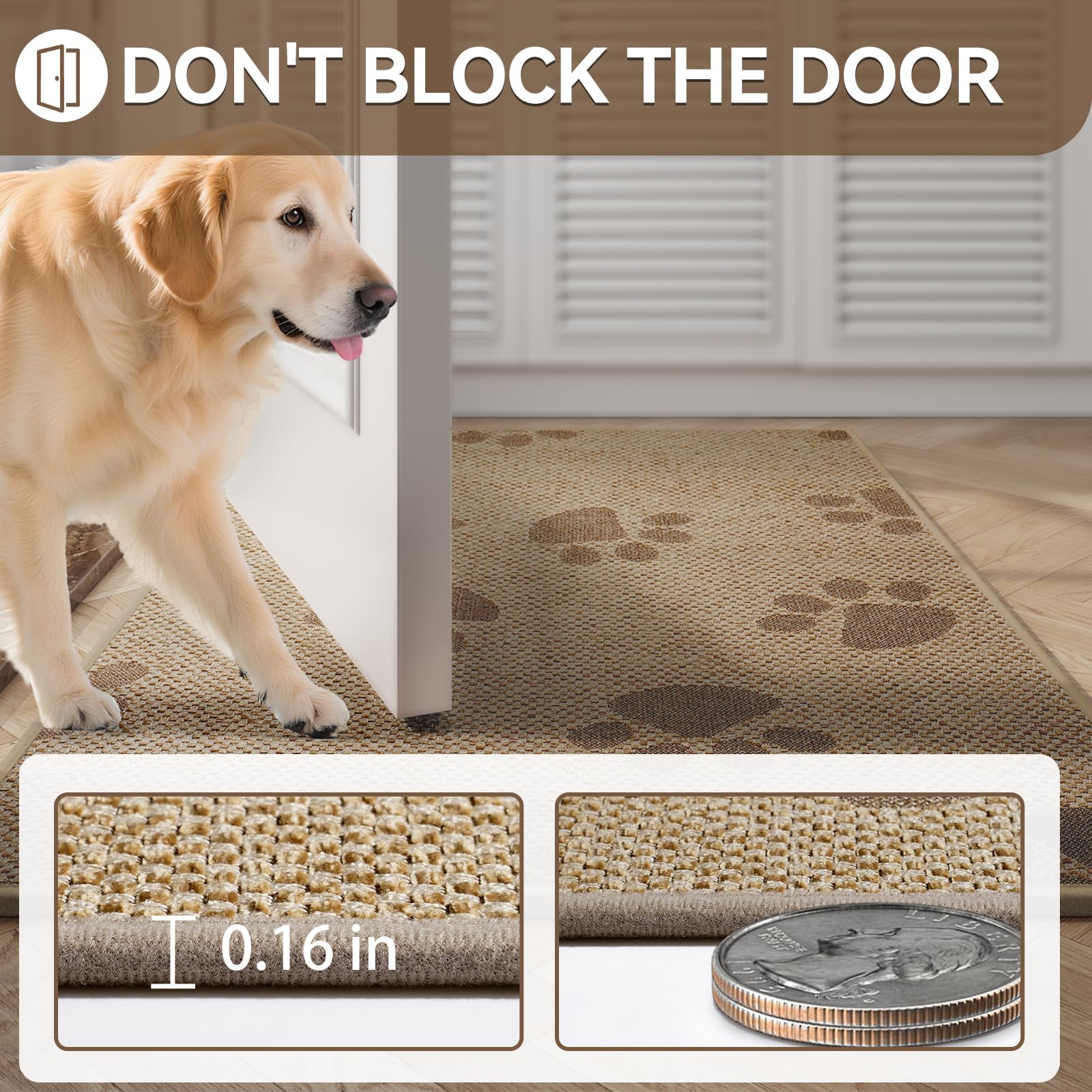 YDKGL mat demonstrates moisture absorption and dirt trapping to protect floors.