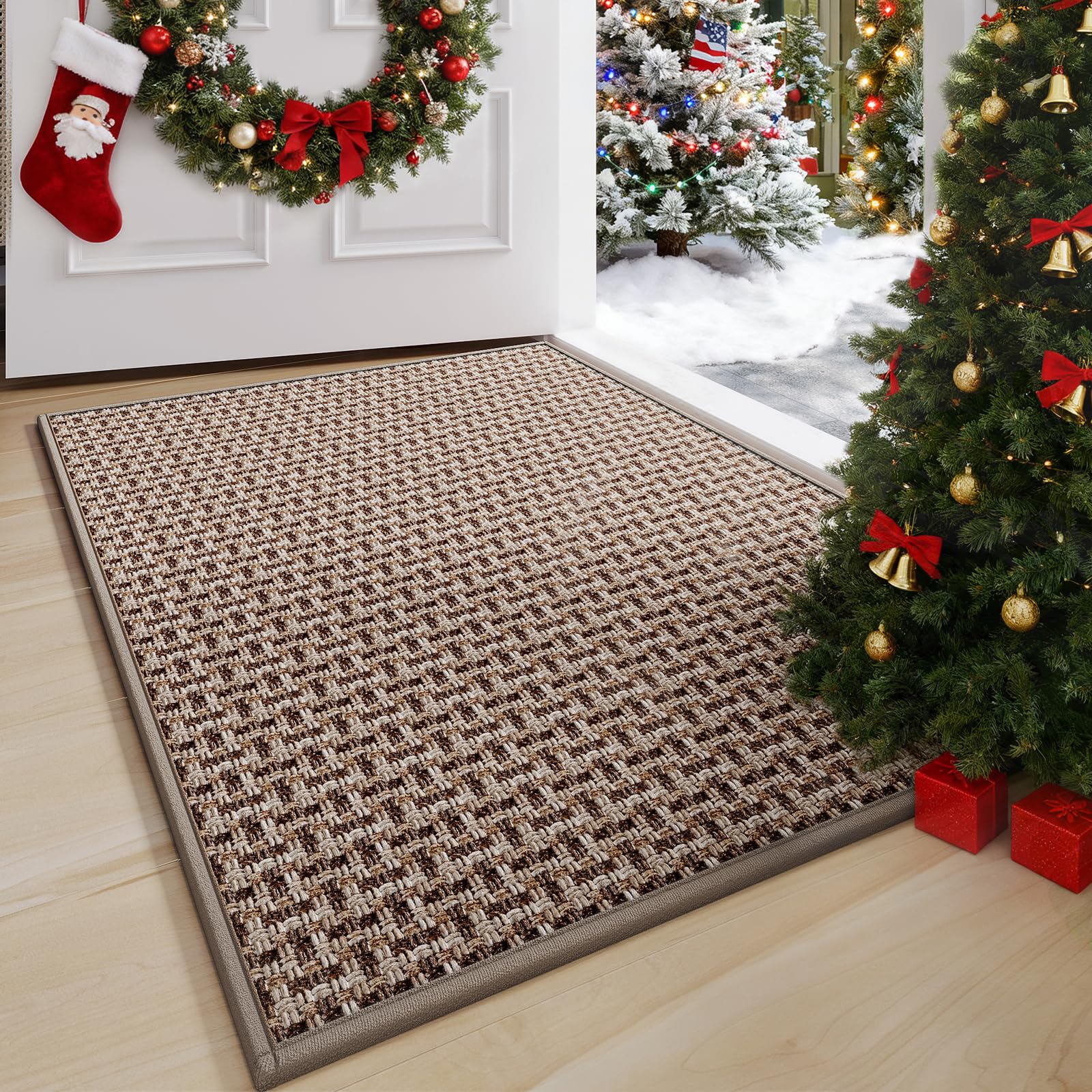YDKGL door mat blends seamlessly with any doorway while protecting floors.
