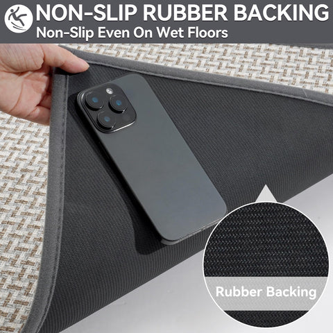 YDKGL door mat textured surface captures dirt before entering.