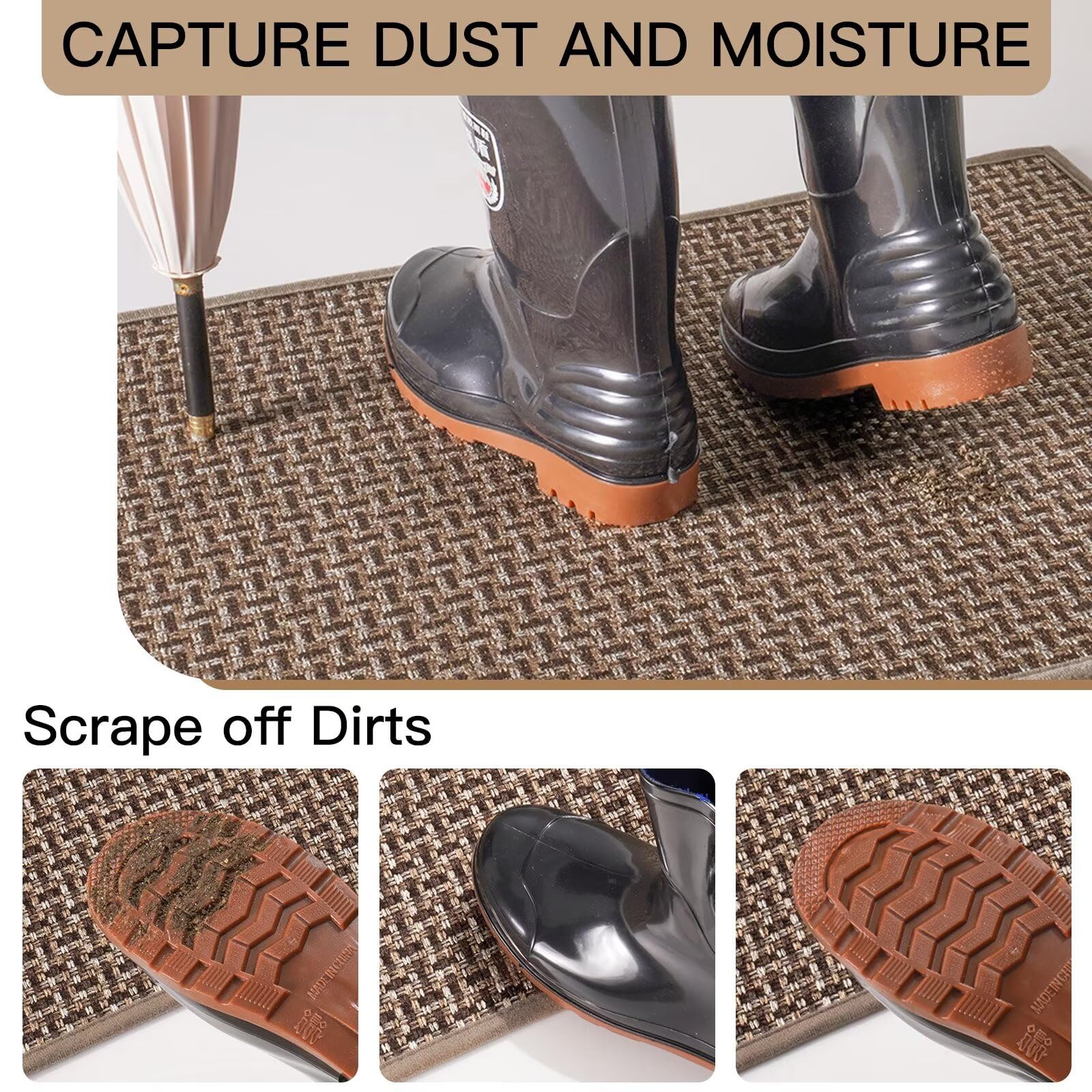YDKGL door mat captures moisture and debris for cleaner indoor spaces.