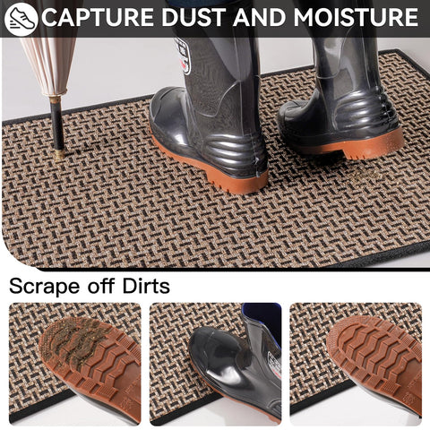 YDKGL door mat offers easy-clean options: rinse, vacuum, machine wash