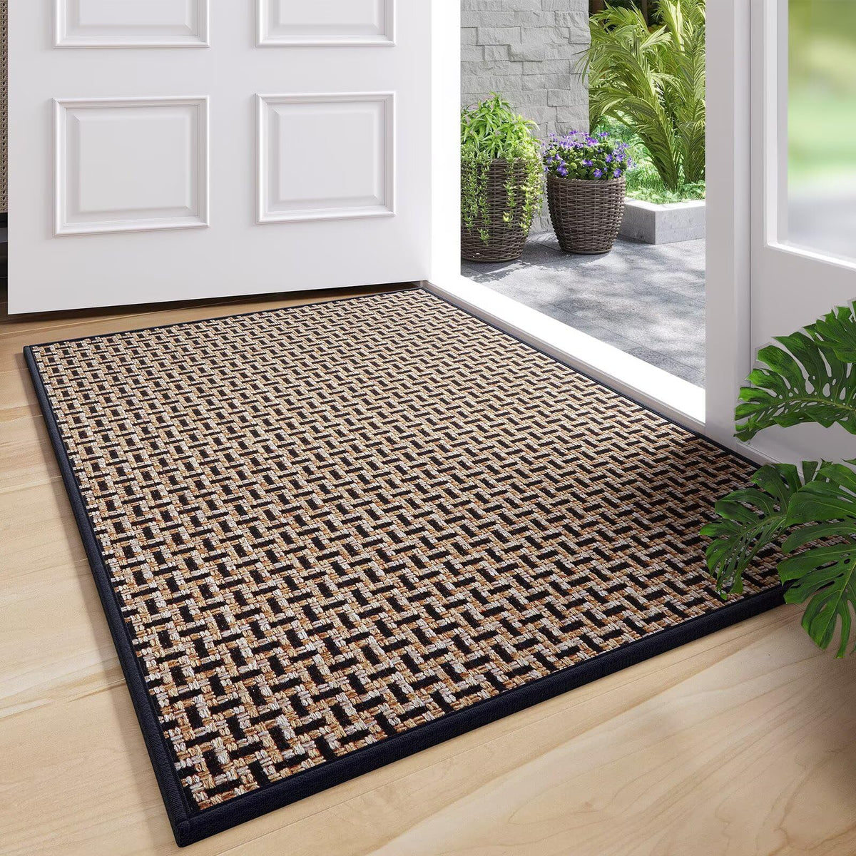 YDKGL door mat entrance 24x35 with dirt-resistant surface for busy entryways.