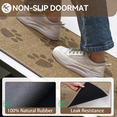 YDKGL entryway mat placed by the door for versatile use in home spaces.