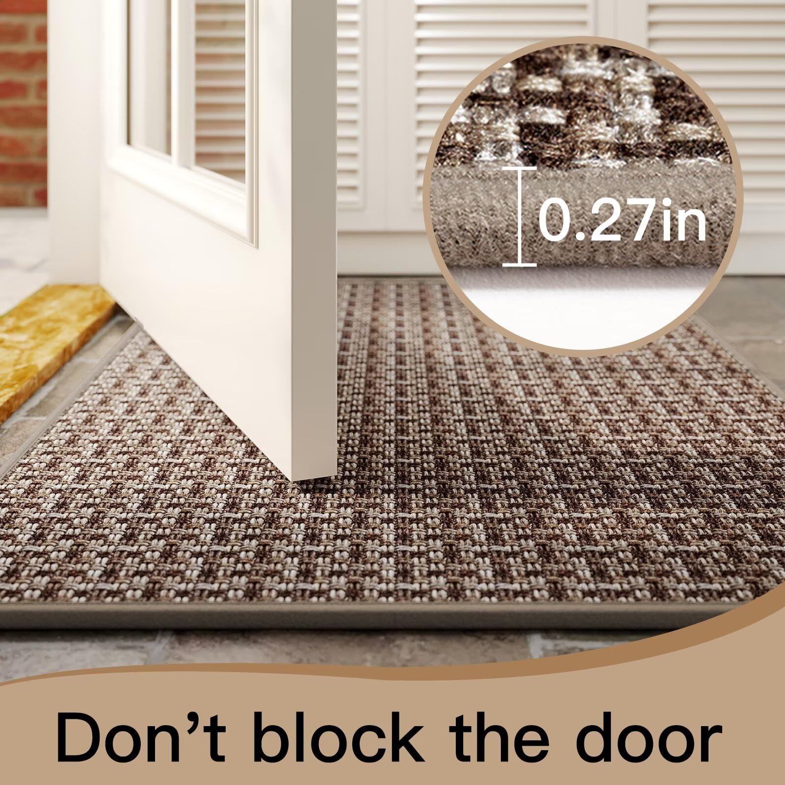 YDKGL door mat is easy to clean and quick-drying for busy homes.