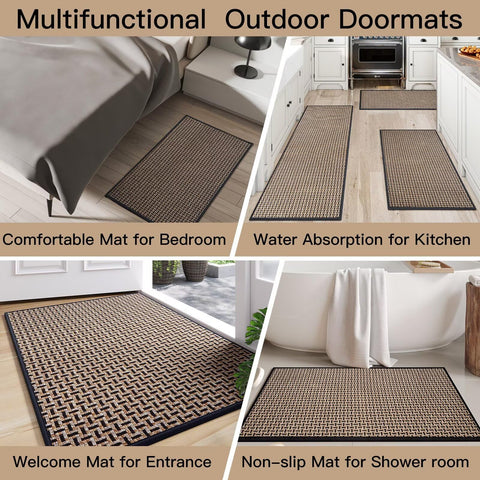 YDKGL door mat non-slip-backing reduces shifting on dry floors