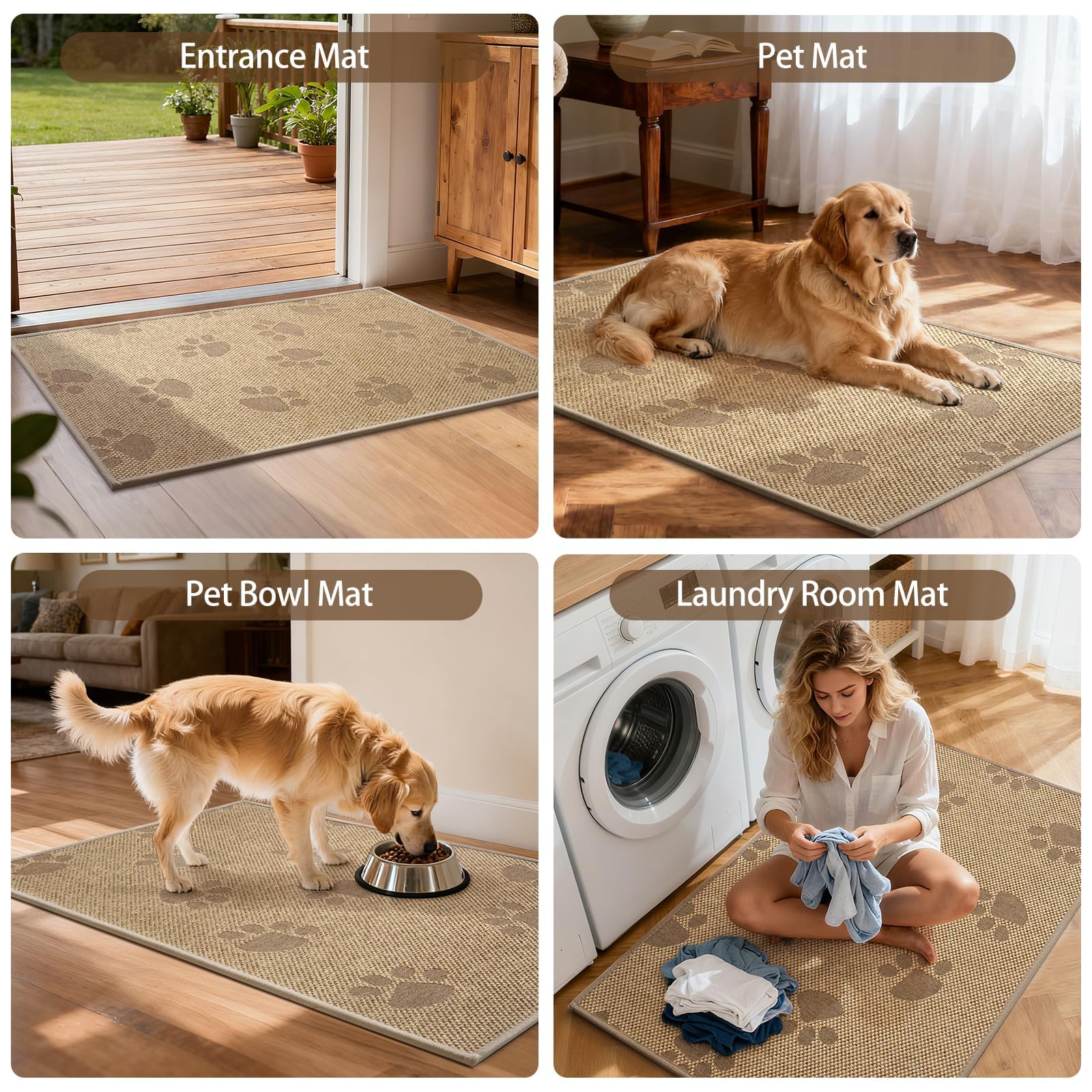 YDKGL doormat shipped rolled to prevent creases and keep shape.