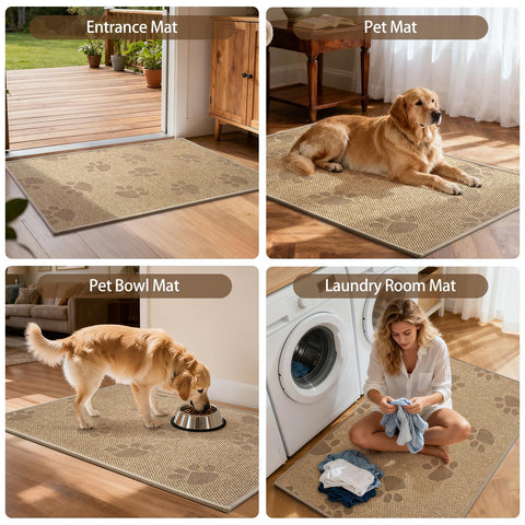 YDKGL doormat shipped rolled to prevent creases and keep shape.