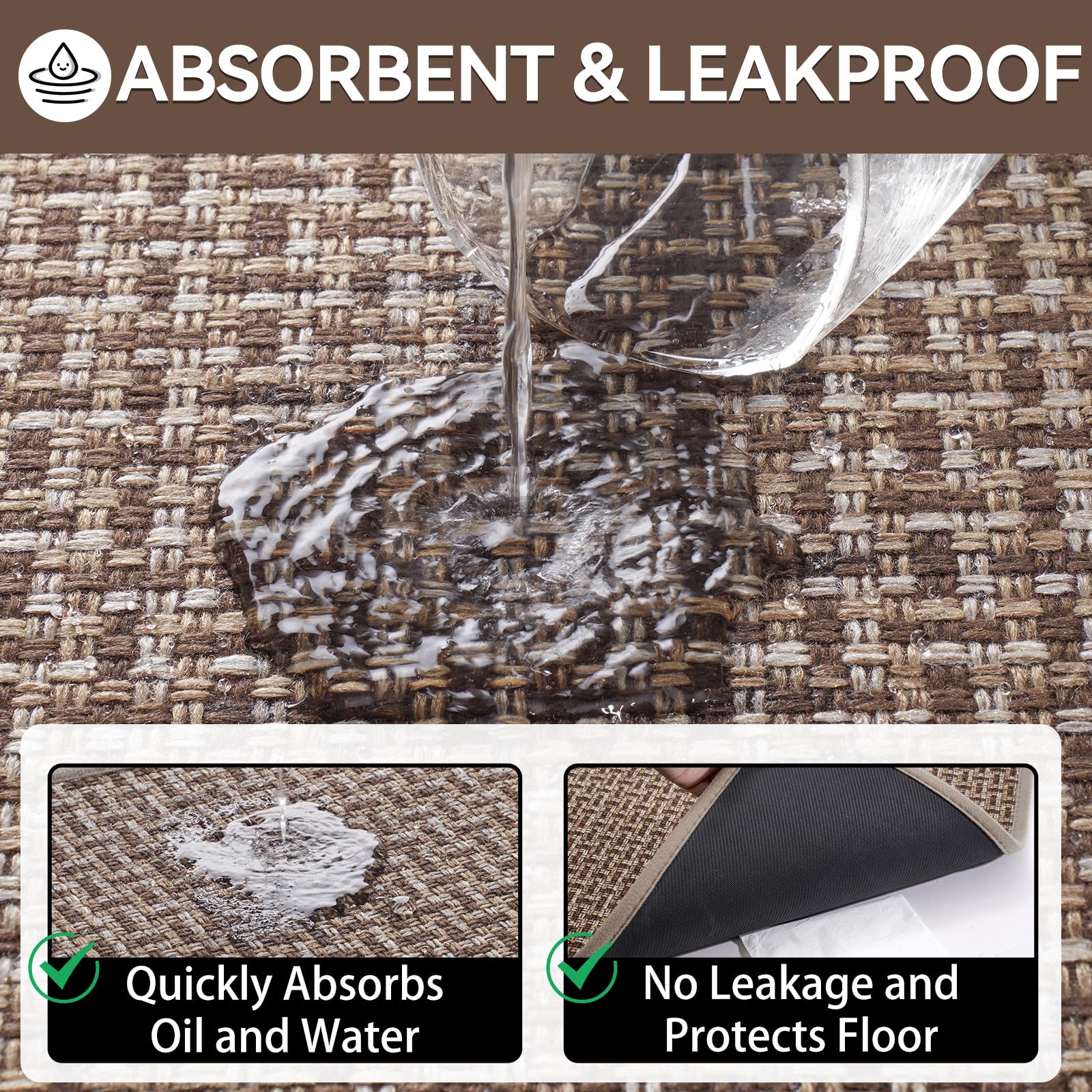 YDKGL indoor mat traps moisture quickly, helping keep entryways clean and dry.