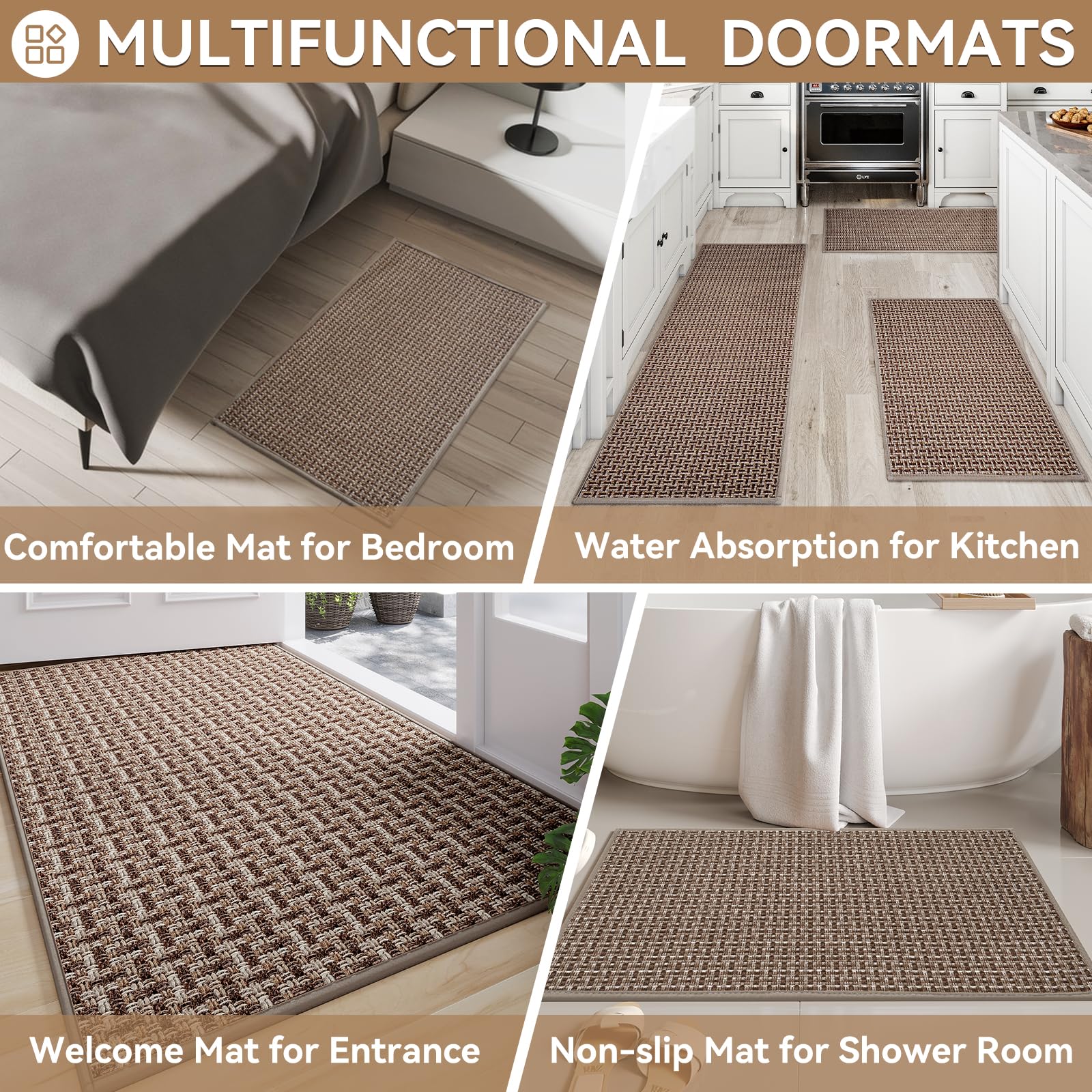 YDKGL 24x72 rug-like mat blends with any decor while staying resilient.