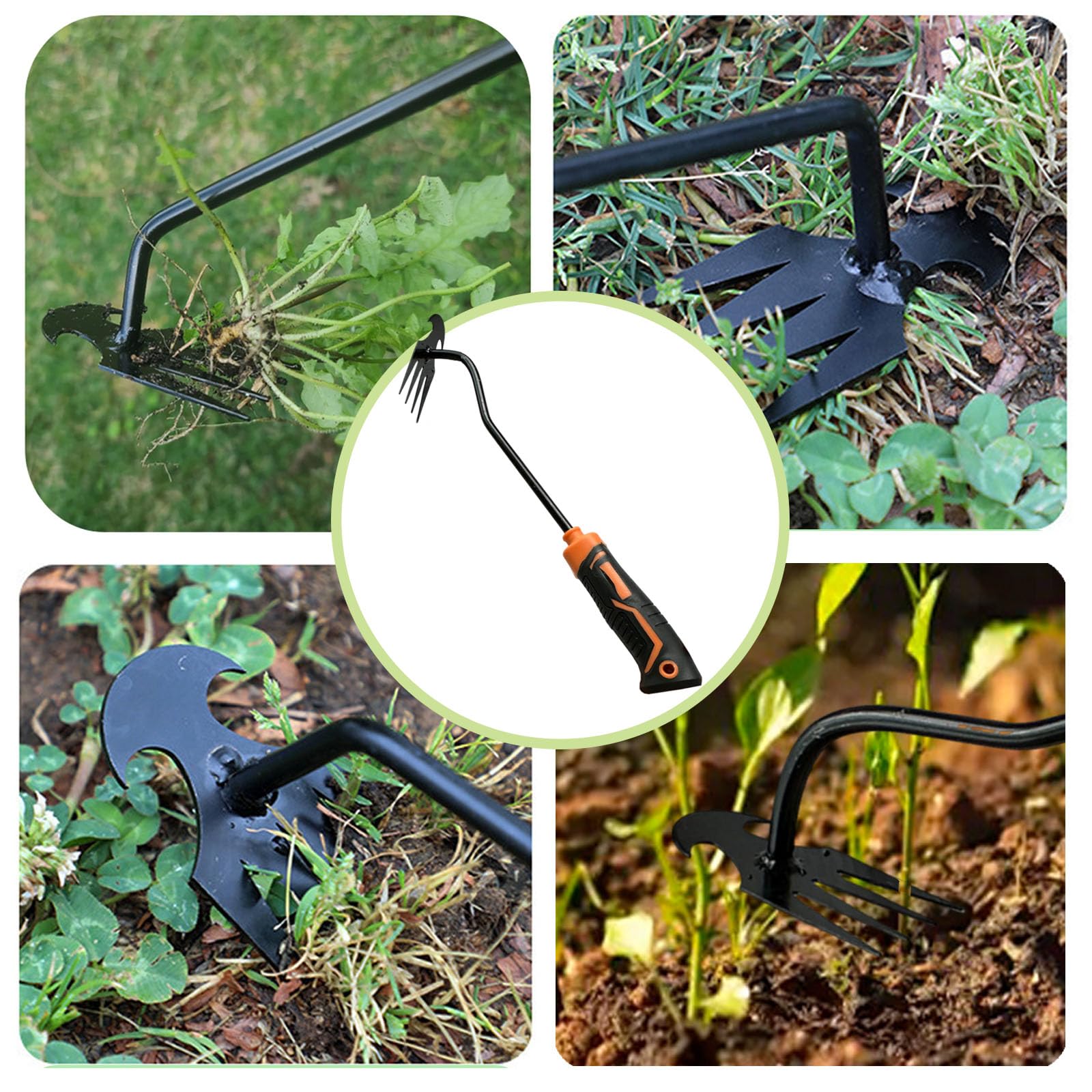 YDKOJGW durable, polished weed puller with a comfortable rubber handle.