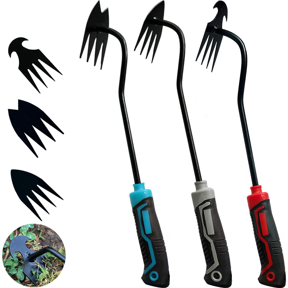YDKOJGW weed puller with 4-teeth design for efficient root extraction