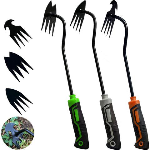 YDKOJGW weed puller tool with 4 teeth for easy weed removal.