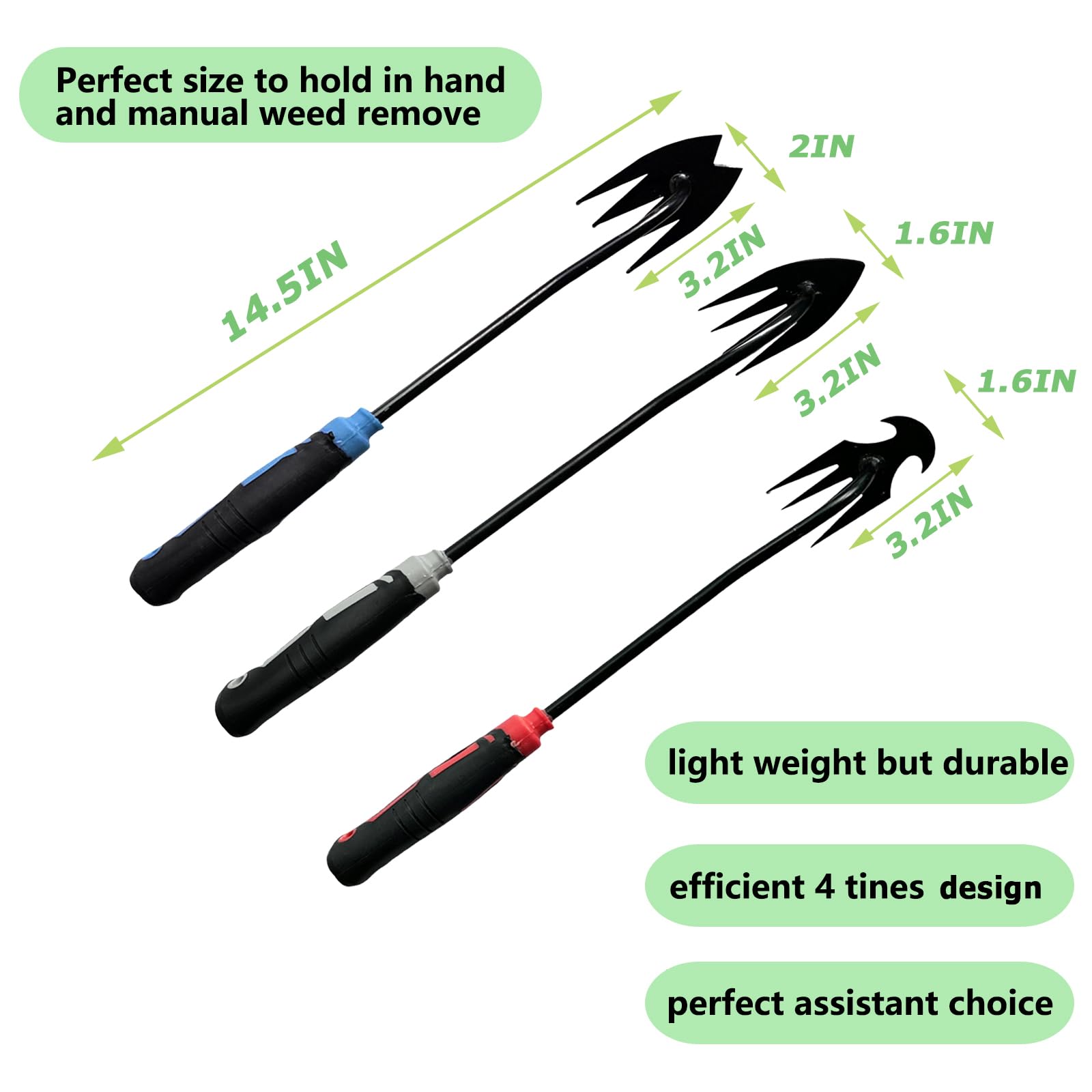 YDKOJGW weed puller tool with rubber handle for comfortable grip