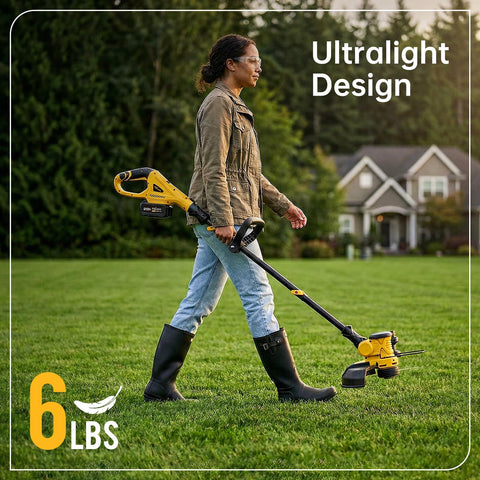 YDLawn lightweight 6 lb design aids easy handling and reduced fatigue.