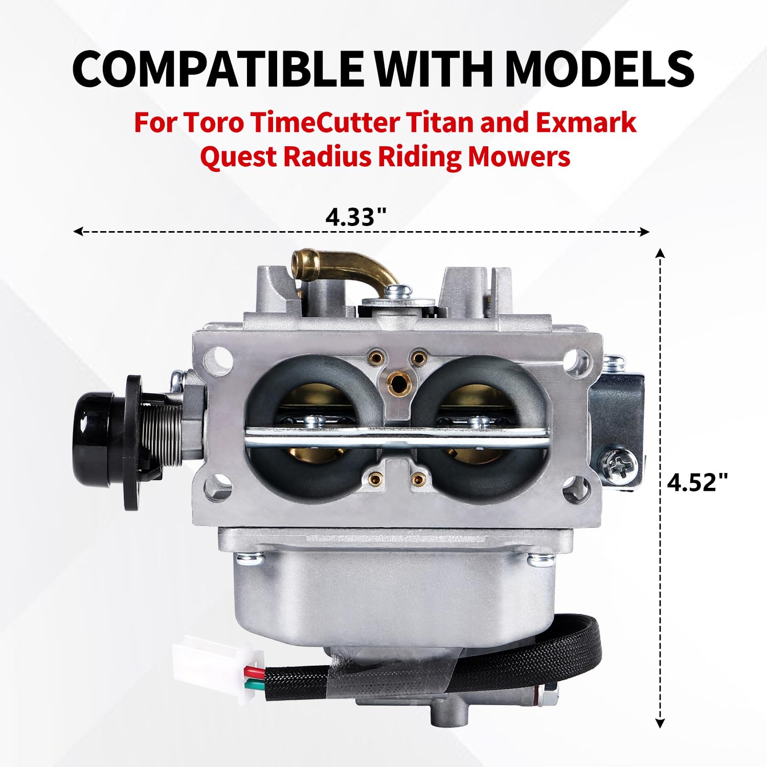 YDO carburetor compatible with V-twin engines across mowers.