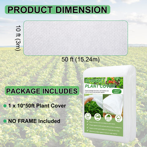 YDSL breathable frost cloth lets light through for growth.