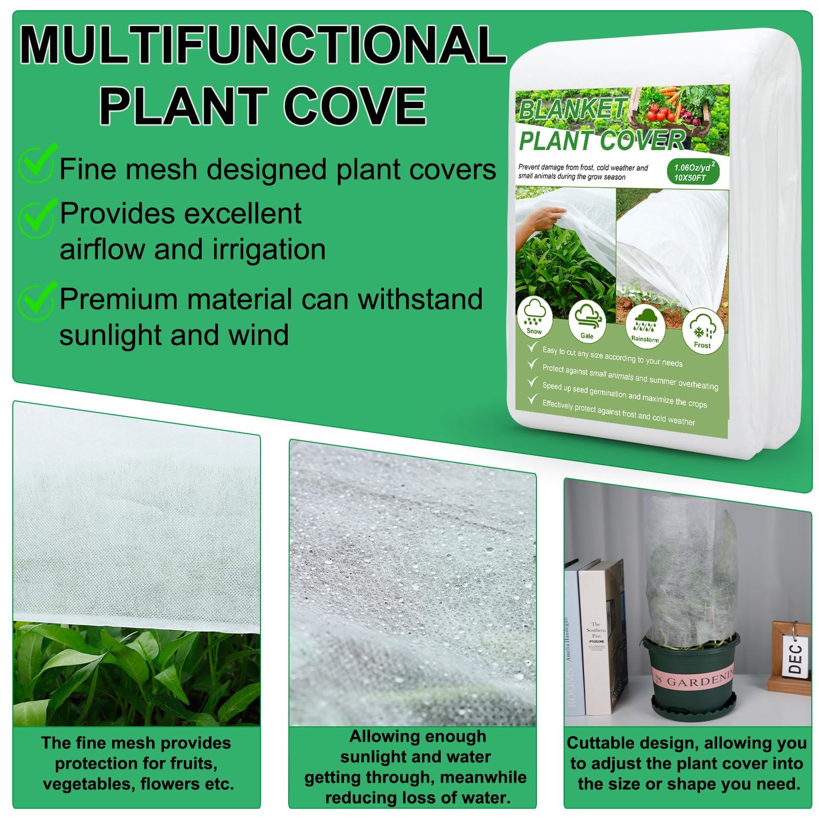 YDSL cover protects tomatoes and strawberries while staying transparent.