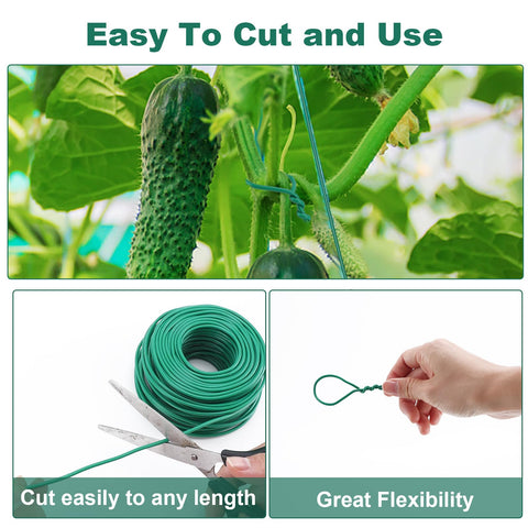 YDSL 3mm green tie blends with foliage for unobtrusive support