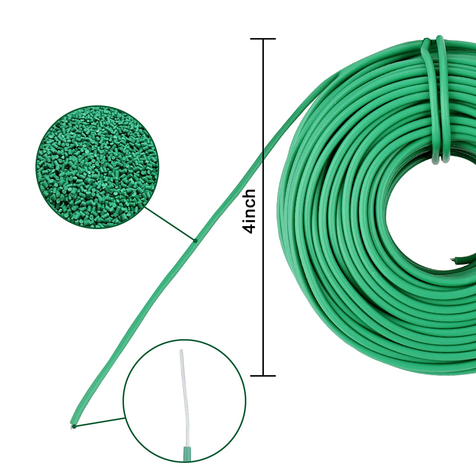 YDSL inner metal-core tie offers stronger hold for tomatoes and climbers.