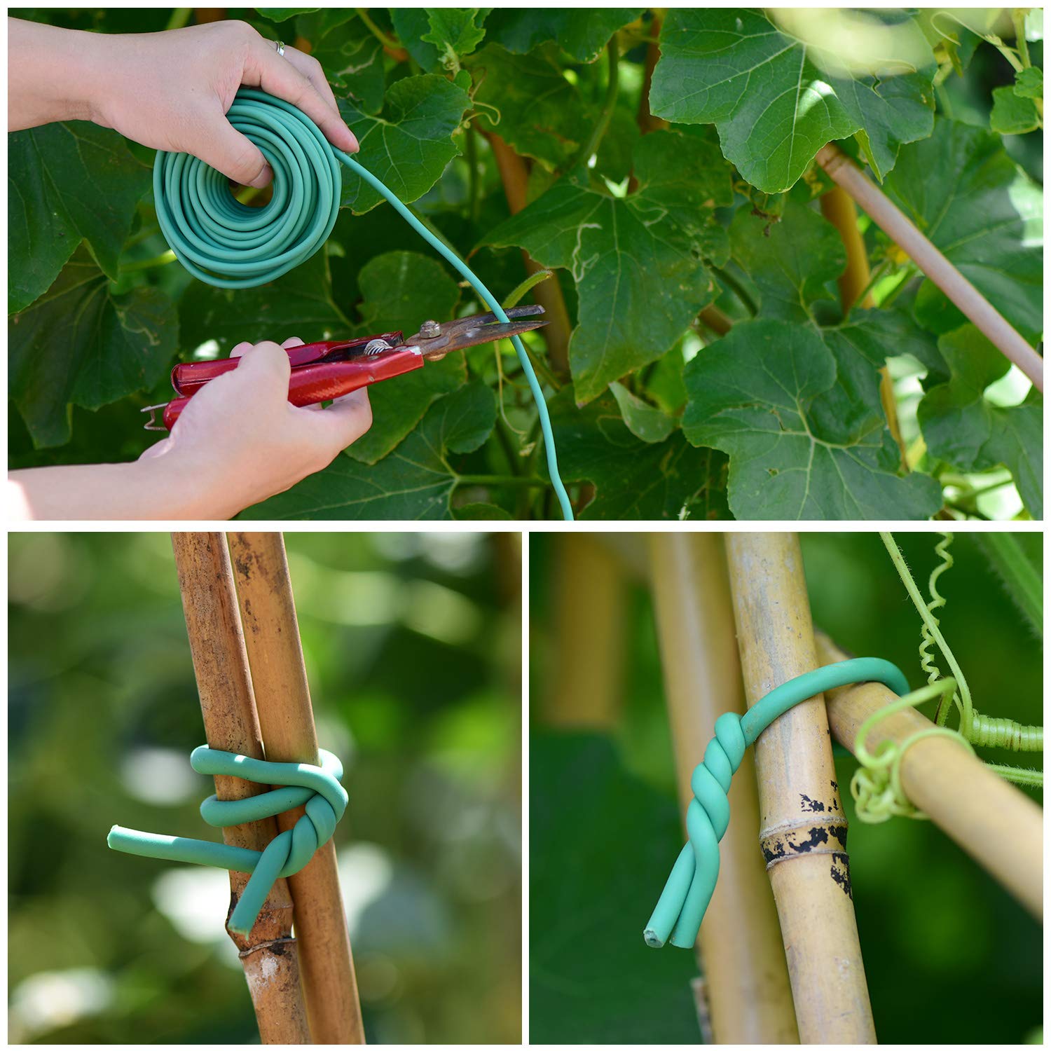 YDSL plant-support tie in green extends to 10m for vines and tomatoes