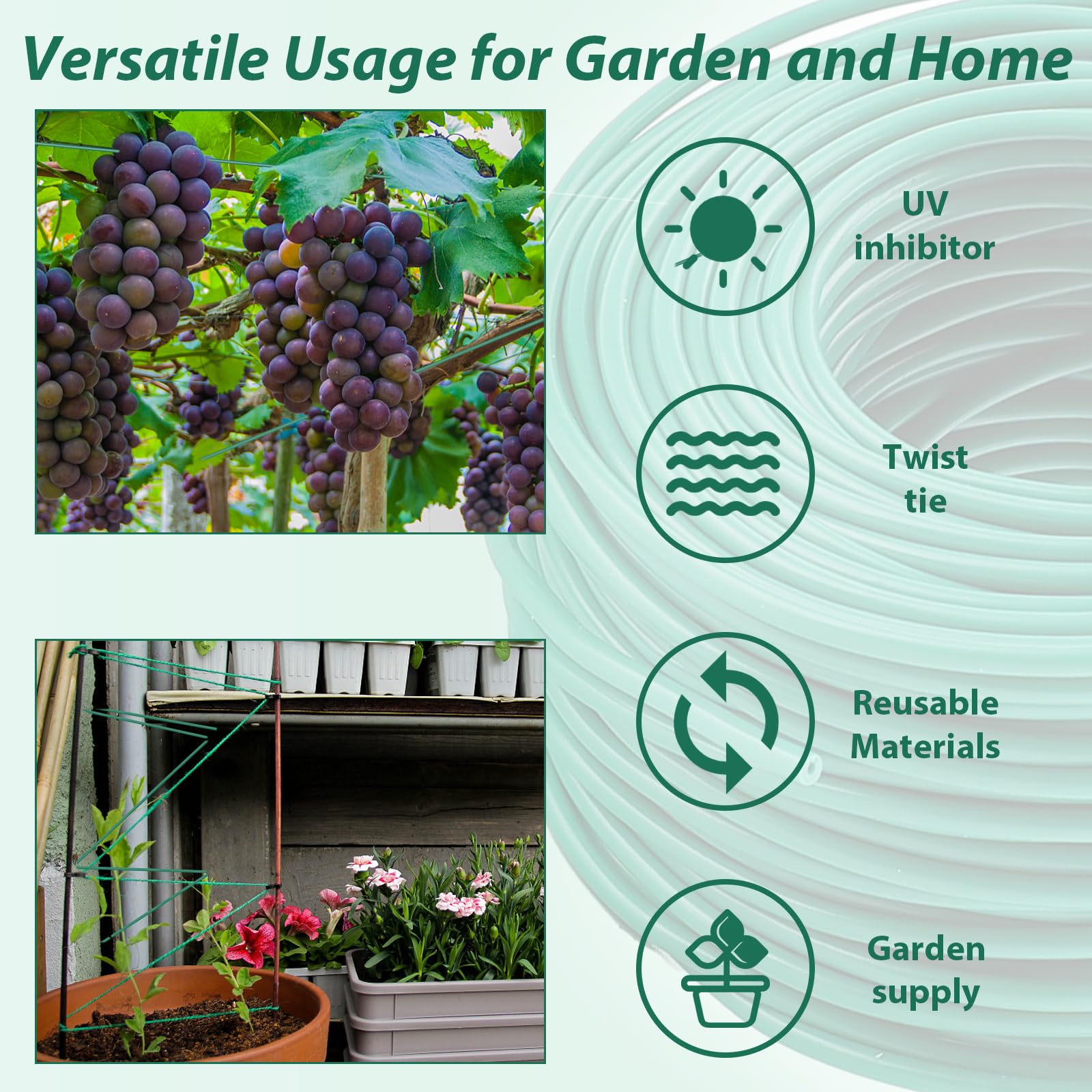 Versatile use at home or office keeps cables and plants neatly organized.
