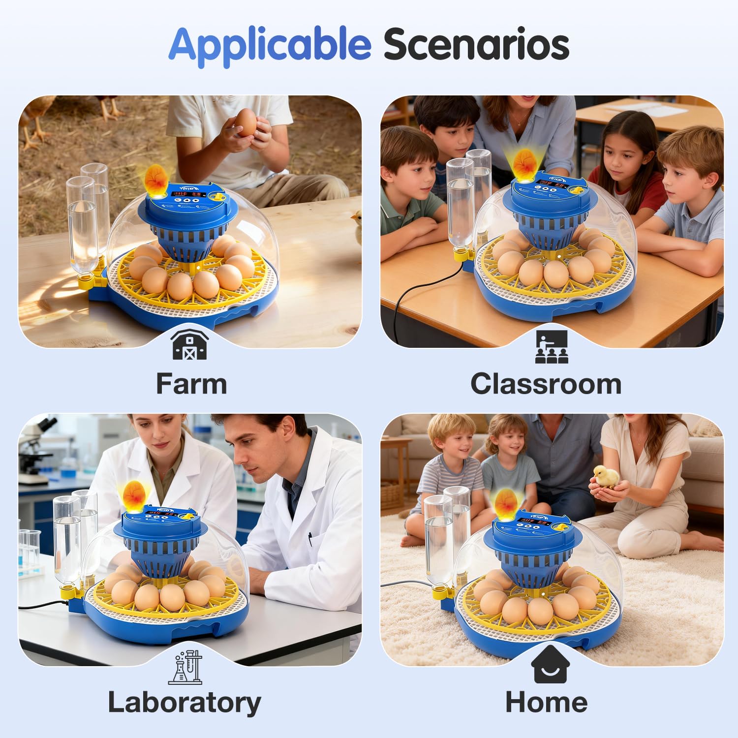 YDTOP 360-degree transparent cover preserves stable temperature and humidity