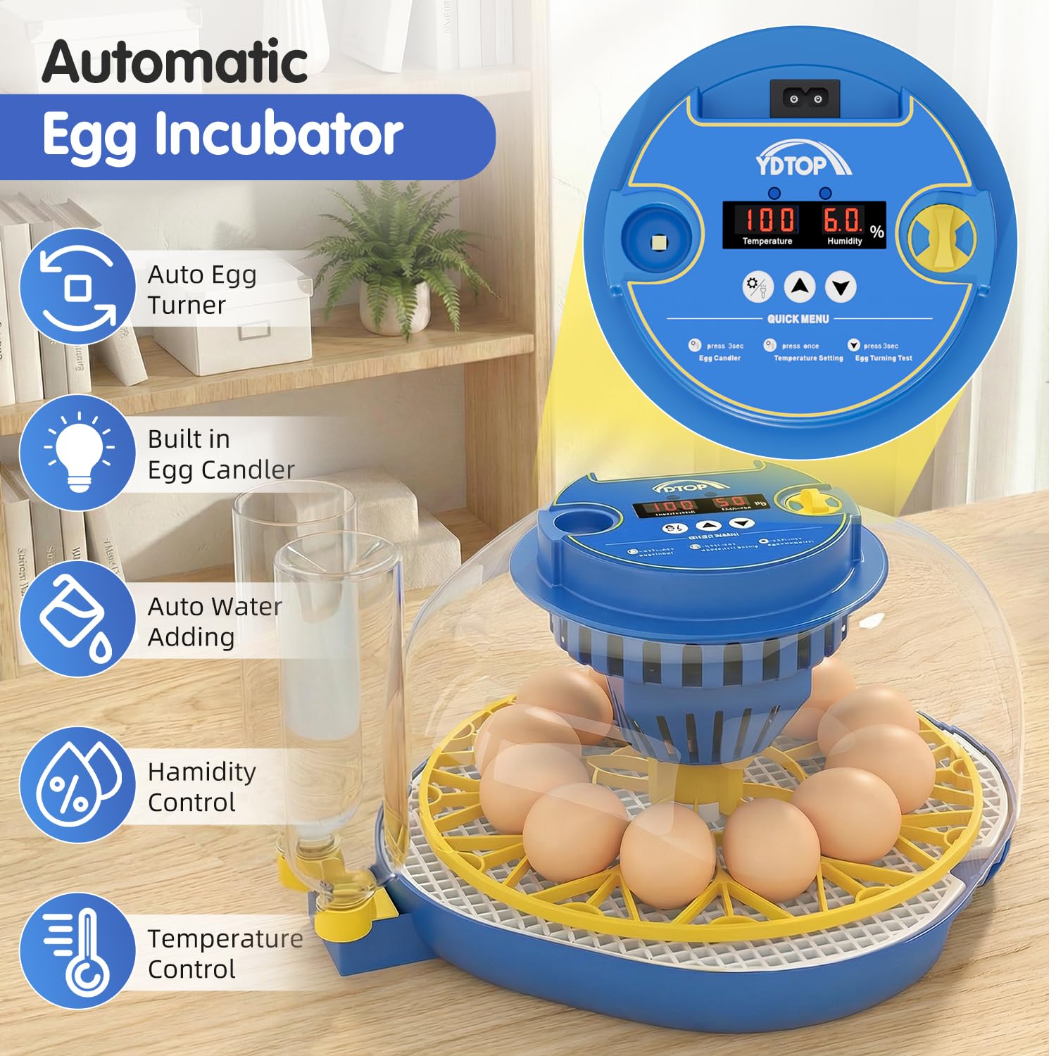 YDTOP digital temperature and humidity control panel for precise conditions