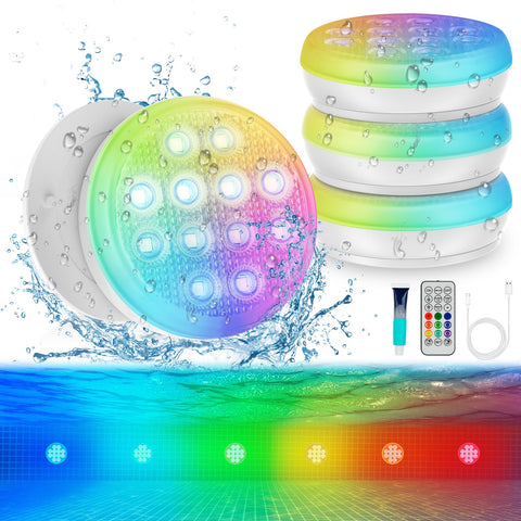 YDXZBC pool light four-pack with remote for easy ambience control.